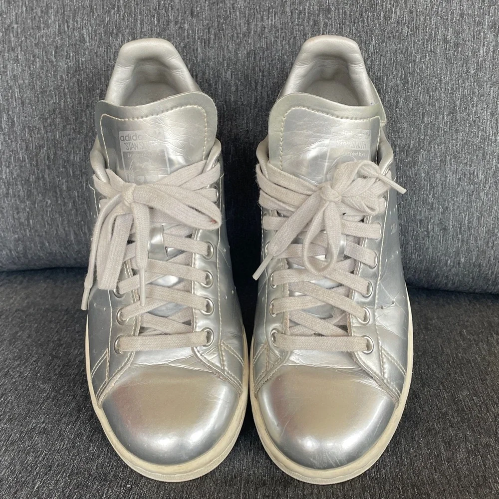 Stan Smith Adidas liquid silver sneakers US 7 - Picture 2 of 11